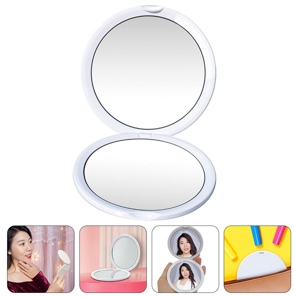10X Magnification Portable Folding Mirror Smooth Grip Compact Travel Makeup Mirror for Ladies Daily Use