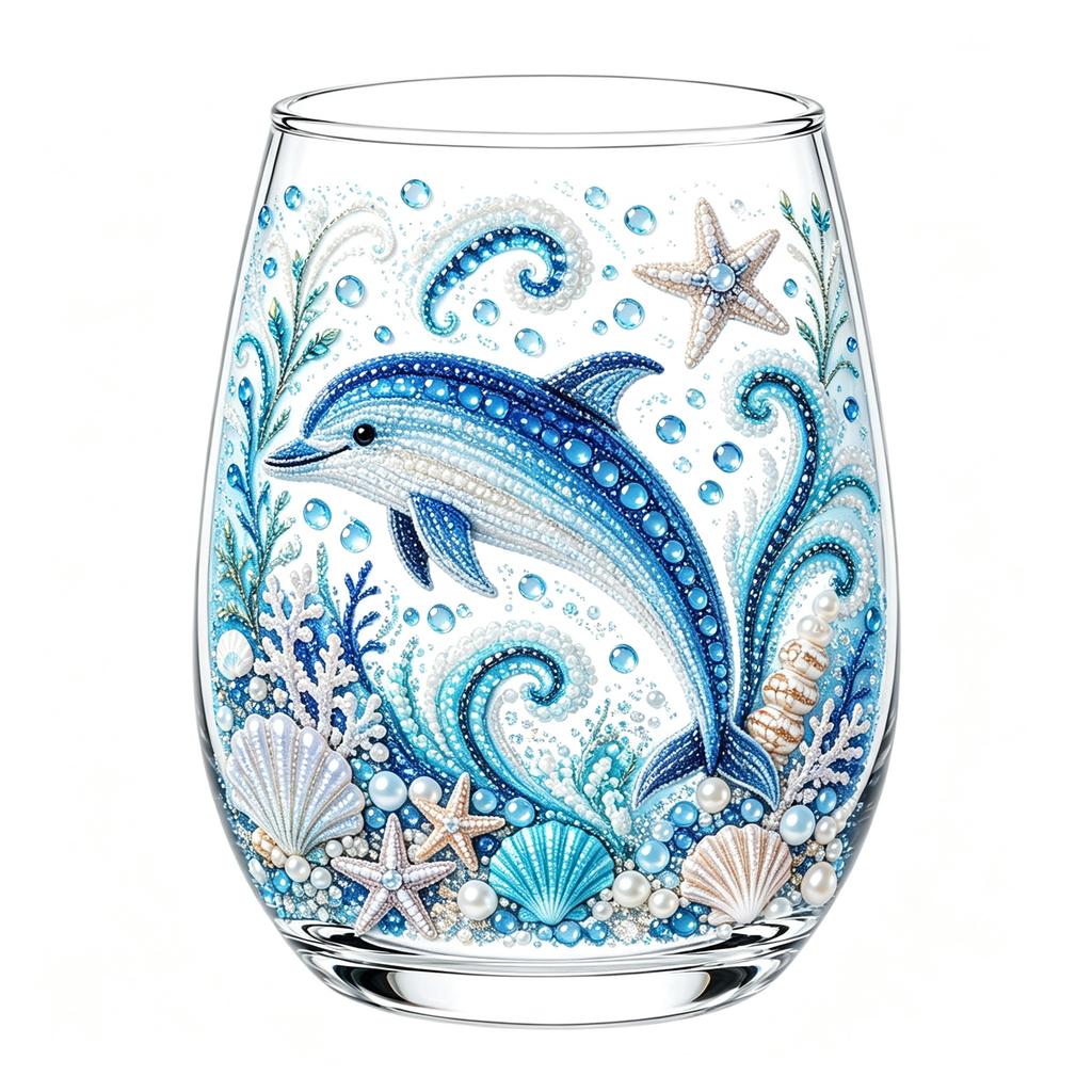 Glass Cup with 2D Animal Pattern Print, Decorative Tumbler for Home, Party and Daily Use
