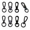 5pcs High Quality Rotating Snap Hook Metal Leather Strap Belt Keychain Trigger Clips Webbing Buckle Keychain