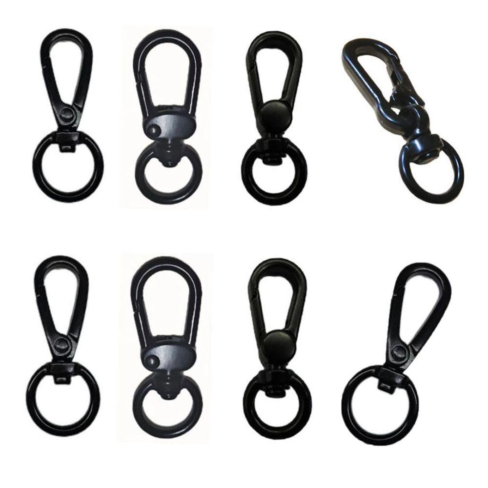5pcs High Quality Rotating Snap Hook Metal Leather Strap Belt Keychain Trigger Clips Webbing Buckle Keychain
