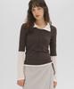 ANDNEEDS Bien 3/4 Sleeve Tee (Dark Brown)