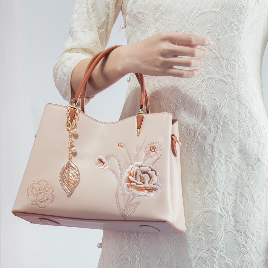 New Chinese Style National Style Embroidery Mother'S Day Gift Bag Light Luxury Brand Medium Mother Bag High-End Handbag Women