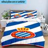 3PCS Football Espanyol Design Bedding Set,Including 1pc Duvet Cover And 2pcs Pillowcases Perfect for Bedroom, Dormitory, Fan Christmas gift