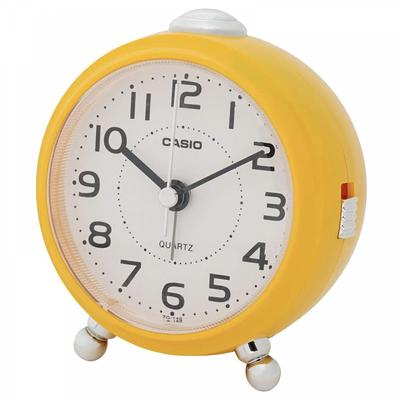 Alarm Clock Yellow Analog Small Snooze with Light TQ-149-9JF