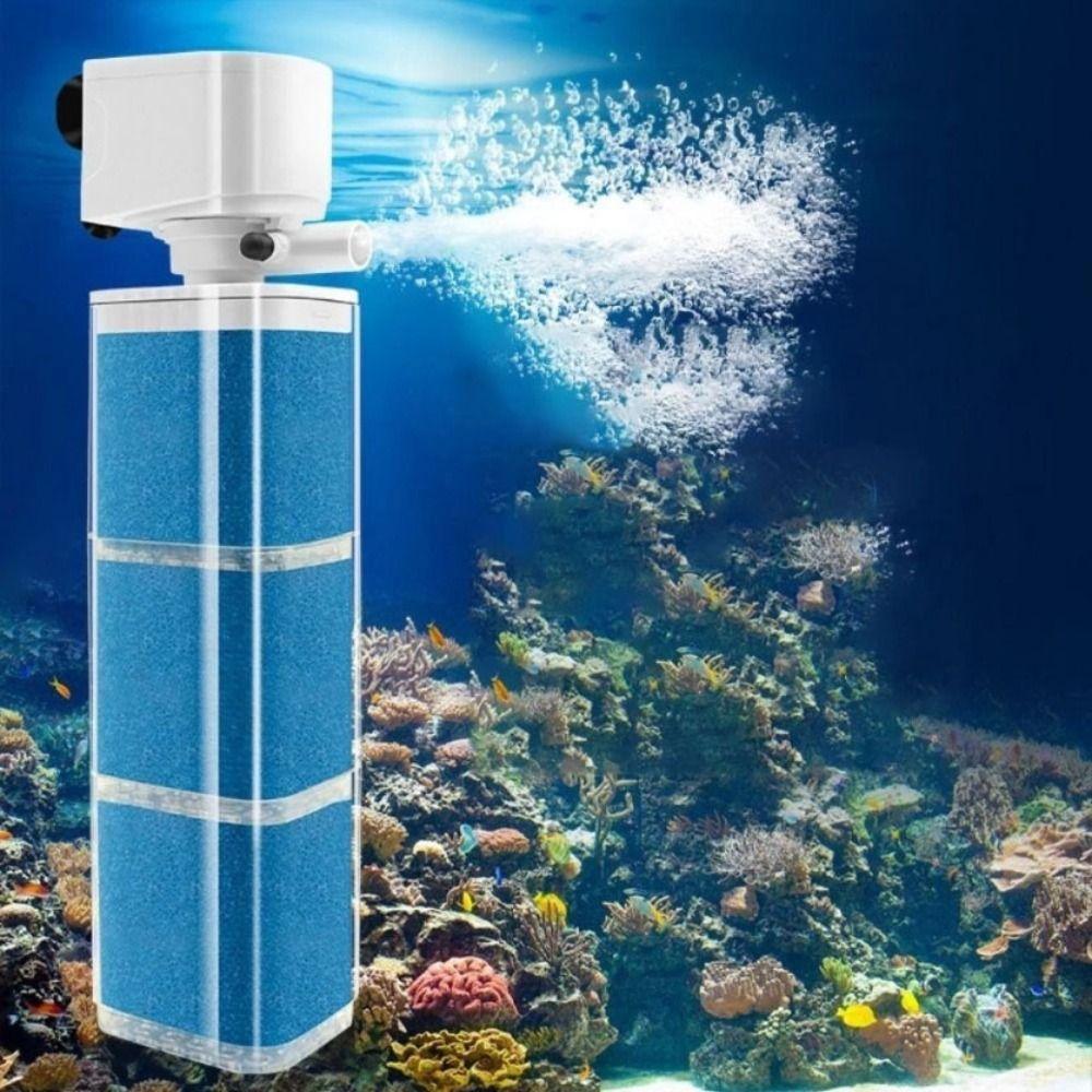 Mute Fish Tank Submersible Filter Plastic Water Purification Oxygenation Pump Removable Built-in Filter