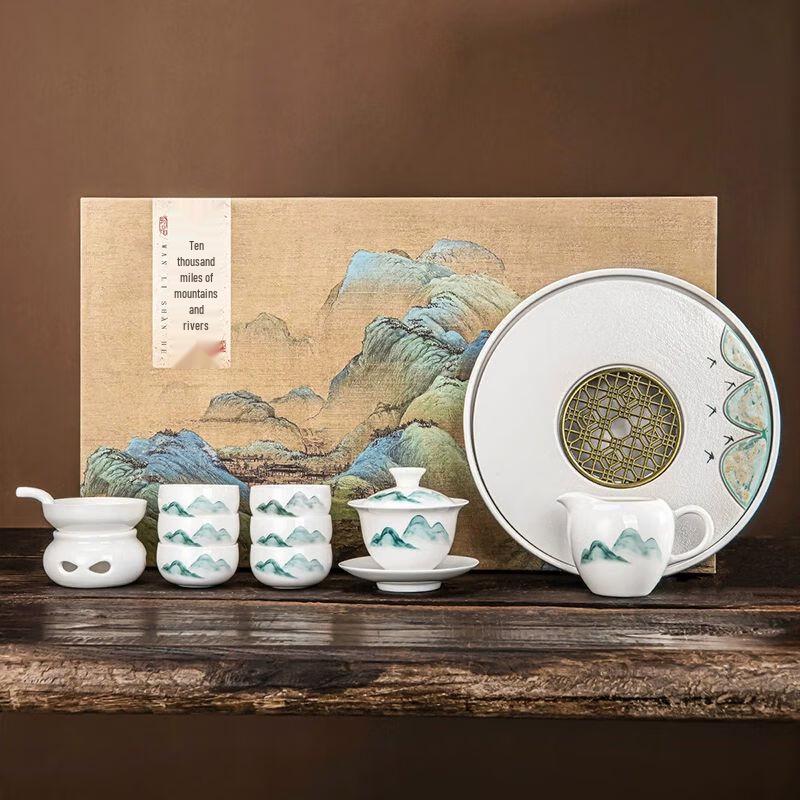 Coarse Pottery Round Tea Tray