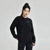 Li Ning Solid Color Loose Fit Drop Shoulder Pullover Long Sleeve Sweatshirt Unisex Sweatshirt Black AWDUG77-1