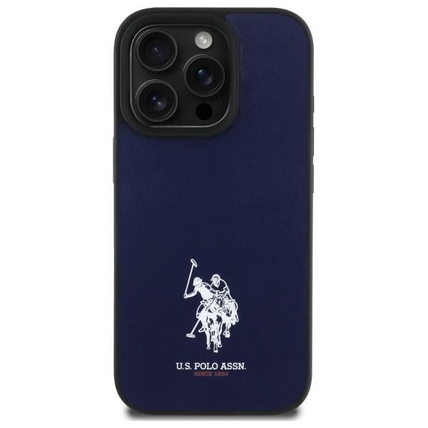 Us Polo Ushcp15Xpgev Iphone 15 Pro Max   6,7 Granatowy/Navy Leather Embroidered Dh Color