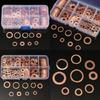 Copper Flat Washers Assortment Kit, 200Pcs Copper Sealing Washers Assortment Set, 9Size