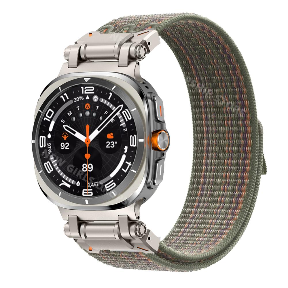 Sports Nylon Loop Band For Samsung Galaxy Watch Ultra 47mm Men WatchStrap For SAMSUNG GALAXY WATCH 7 ULTRA 47mm No Gaps Bracelet