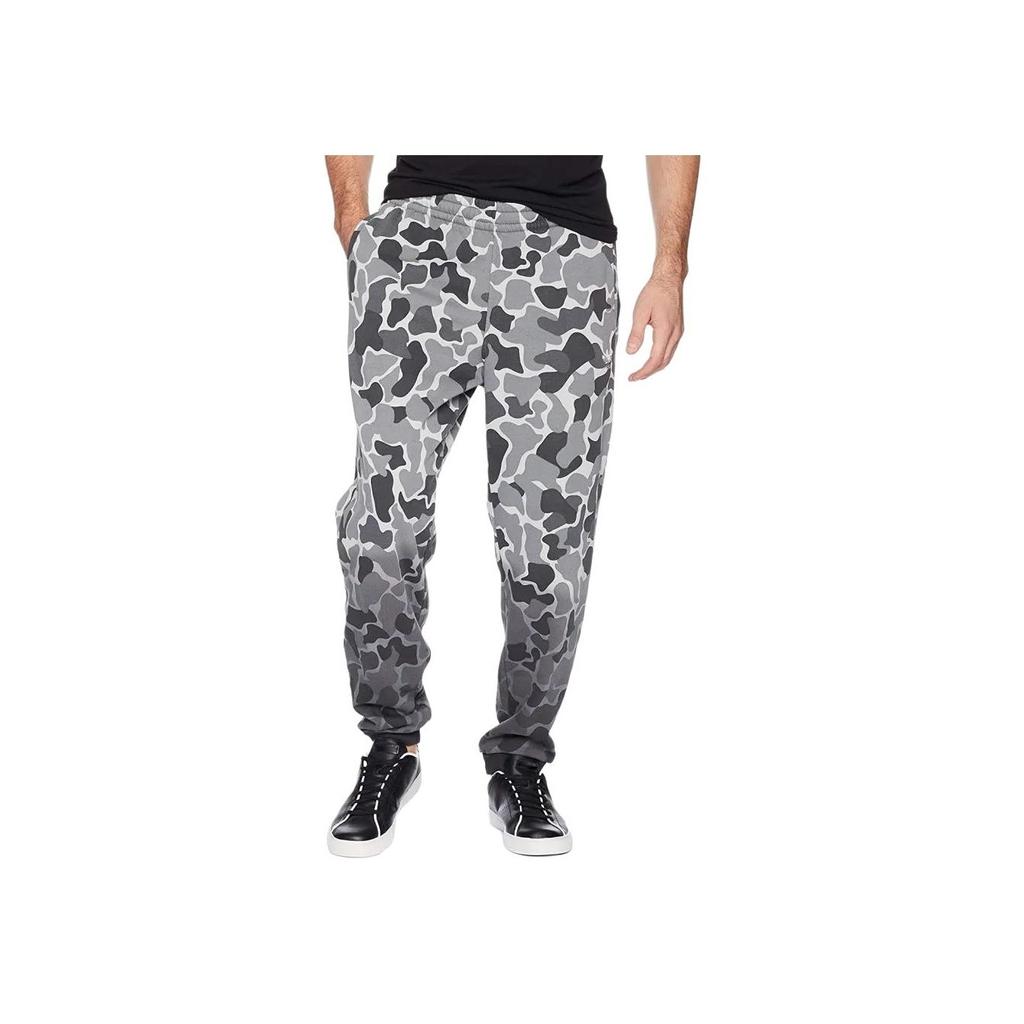 Adidas Originals Camo Fleece Warm Spliced Sports Pants Men Bottoms Black DH4808