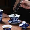 MULTIPOTENT 12-Piece Antique Blue & White Dragon Pottery Gongfu Tea Set