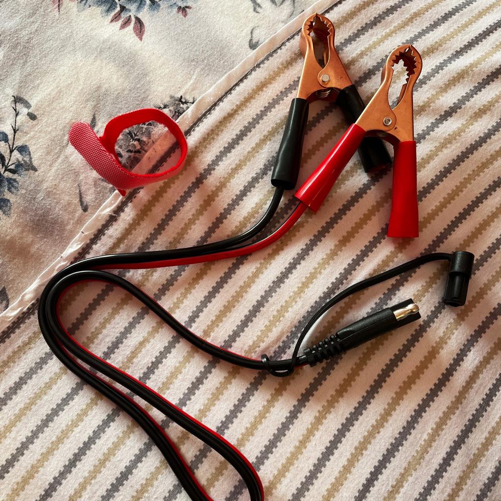 2FT 16AWG Battery Alligator Crocodile Clip to SAE Connector Extension Cable 12V SAE Quick Release Adapter Cable