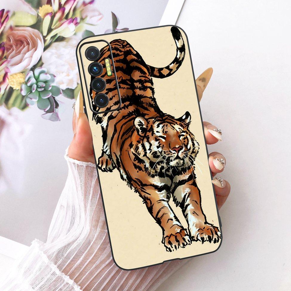 Casing For Tecno Camon 17P Cover Silicone Cute Cat Luxury Fashion Funny Painted Phone Case For Techno Camon 17P CG7 CG7n