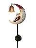 Solar Halloween Garden Stake Light Black Cat Moon Pumpkin LED Outdoor Yard Lawn Pathway Decorative Metal Art Spooky Party Decor