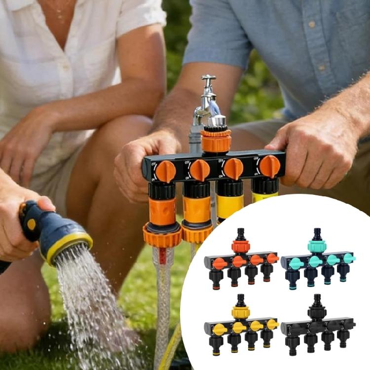 Versatiles Plastic Water Dispenser 4 Way Division With Ball Valves Suitable for Multiple Outdoor Applications