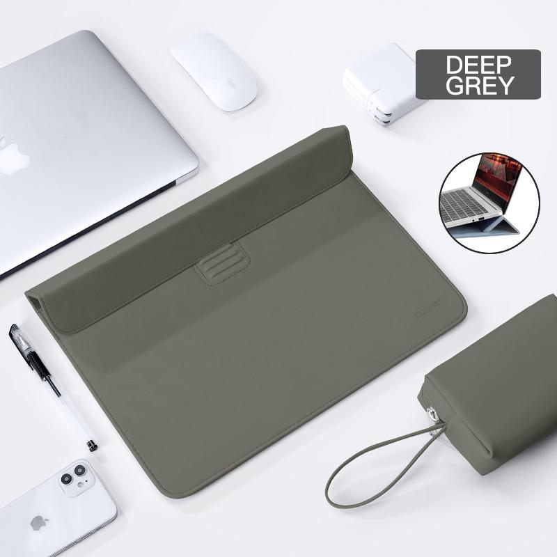 Laptop Sleeve Tas Hoes Voor Macbook M1 Air Pro 13 15 Notebook Sleeve Tas Voor Huawei ASUS Dell 11 12 13.3 14 15.6 Inch Stand Case 13.6-14inch