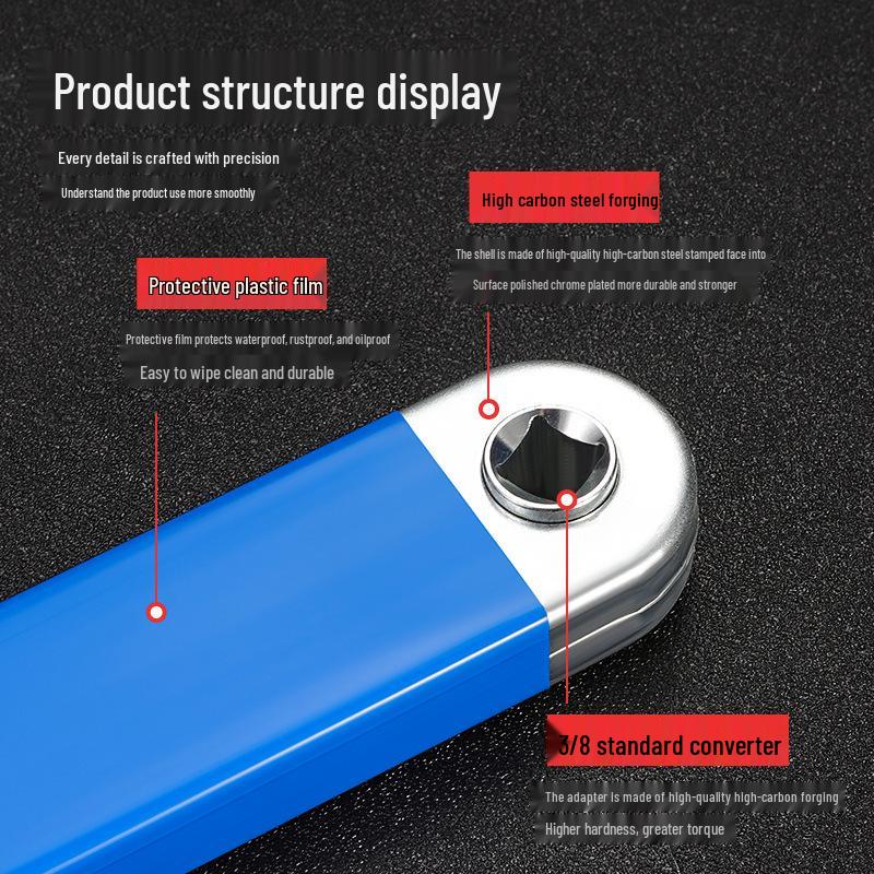 Clé à cliquet d'extension universelle réglable à double extrémité