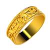 Luxury 24K 9999 Pure Gold Real Gold Men's and Women's Auspicious Ancient Pattern Ring