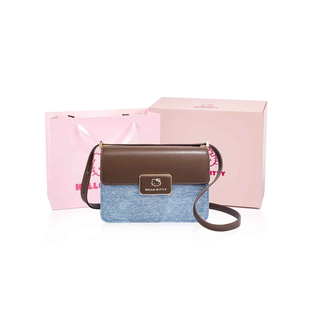 New Sanrio Hello Kitty PU Crossbody Bag, Shoulder Bag Women's Brown/Blue/Black SHHF41168