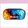Mr Beast Lightning Cat Lion Print Student Single Layer Stationery Storage Bag For Creative Storage