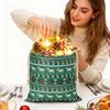 Christmas Drawstring Bags Gold Foil Burlap Drawstring Reusable Decor Christmas Holiday Treat Bags For Birthday Thanksgiving