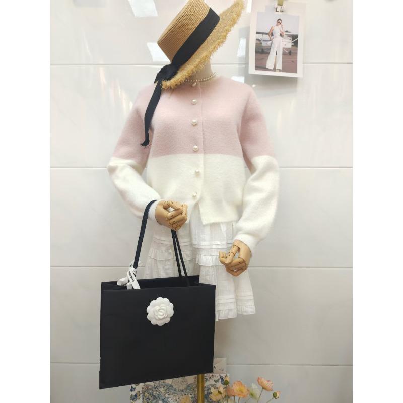 Imitation mink velvet knitted cardigan autumn and winter new soft waxy color matching gentle wind sweet loose sweater jacket women