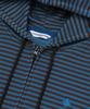 Slow Record House Striped Knit Zip-Up Hoodie_Blue
