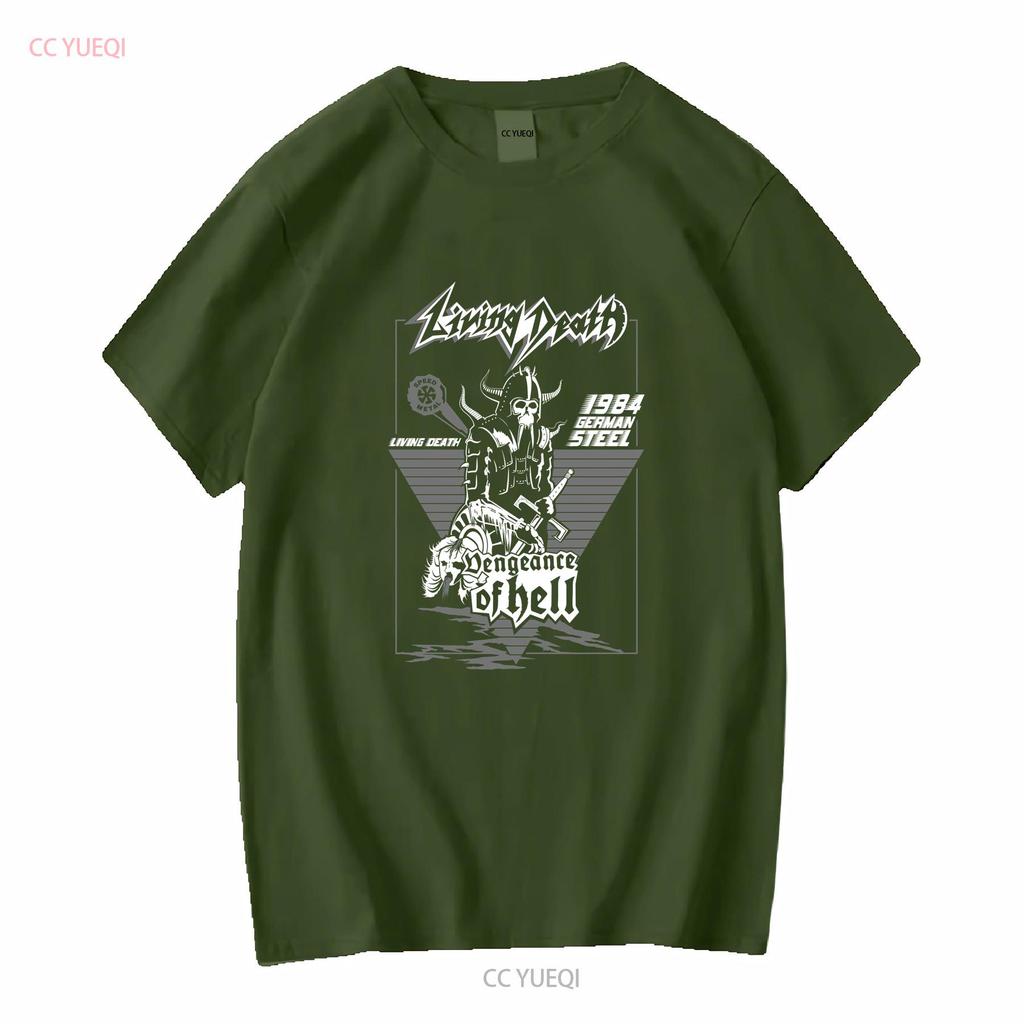 NWT Living Death S/W Underground Musik T-Shirt Lang- oder Kurzarm Vintage Gewaschenes Oberteil Für Den Alltag Designer Kleidung