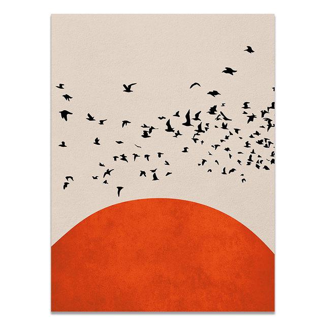 

Абстрактный постер в скандинавском стиле, зимний утренний пейзаж, настенная художественная картина, картина на холсте, скандинавский домашний декор 21cm×30cm NoFrame