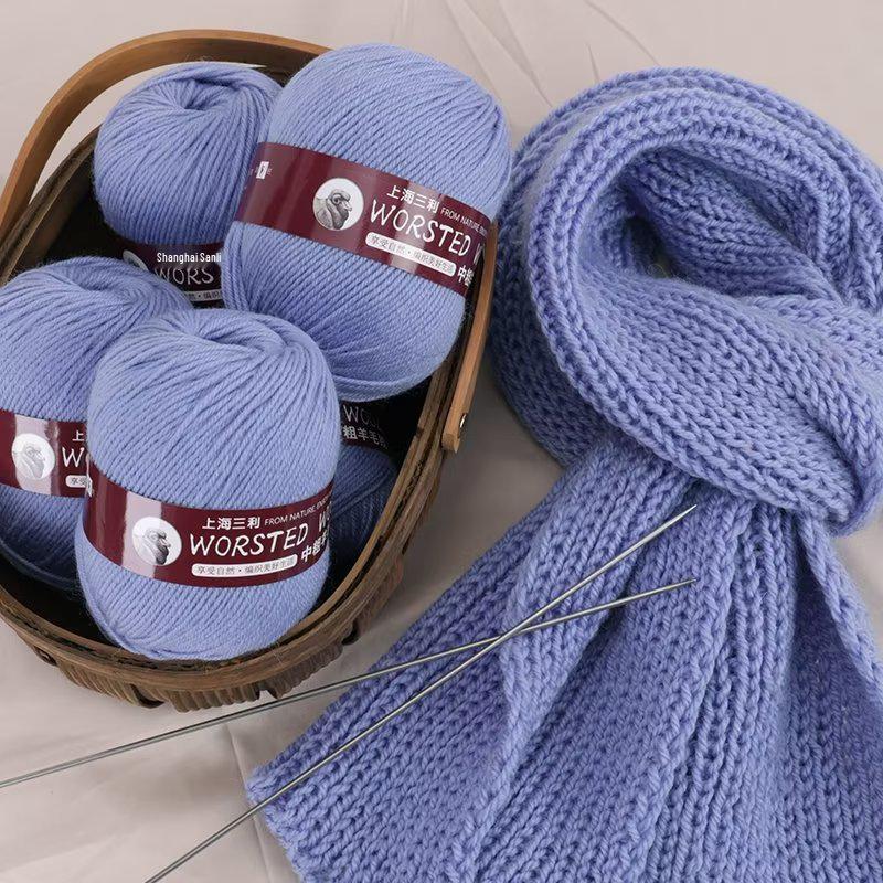 Sanli Wool Yarn 290: Medium Thick Knit Sweater, Scarf, and DIY Seat Cushion