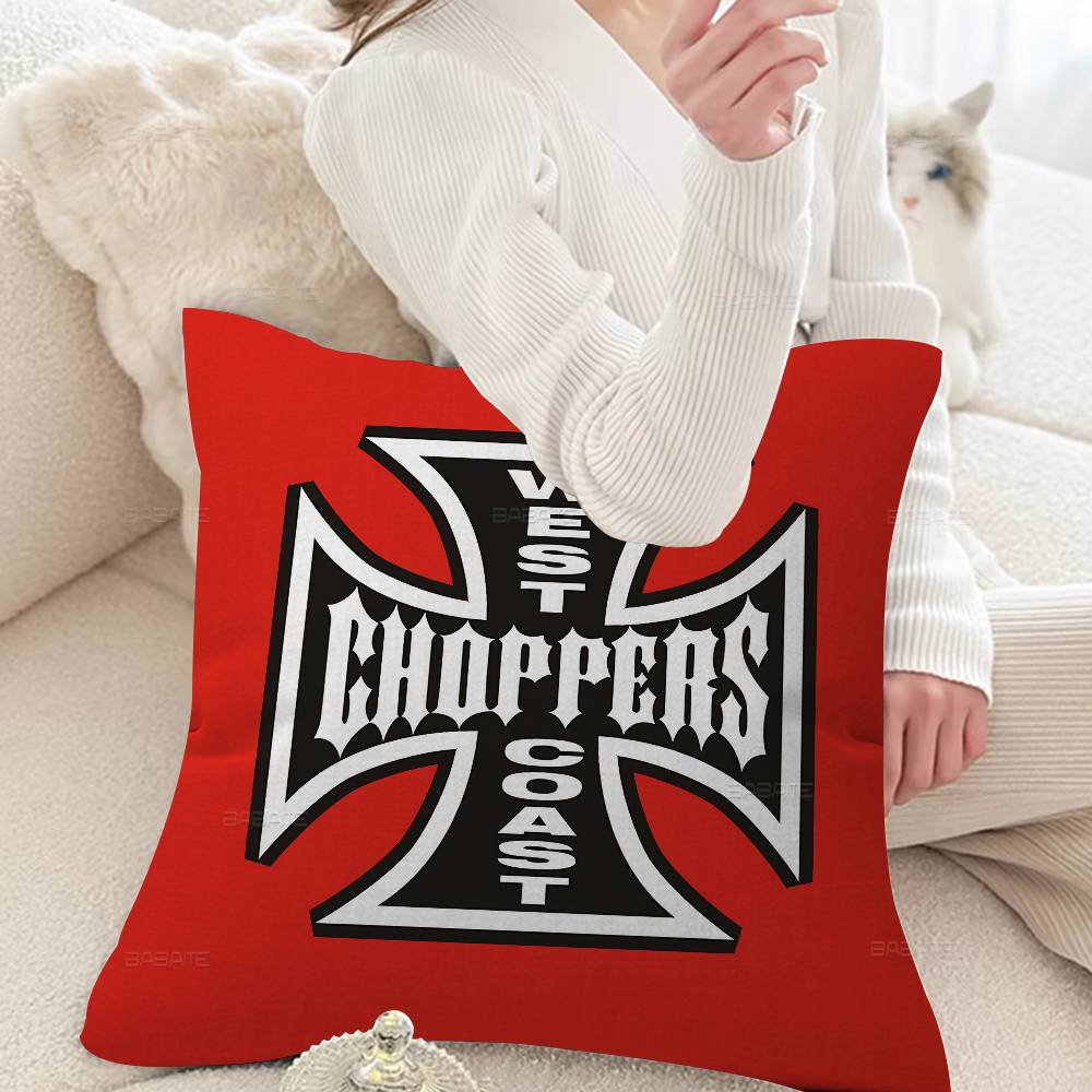 West C-Coast C-Choppers Cushion Cover Polyester Sofa Cushions Decorative Throw Pillows Home Decoration Pillowcover