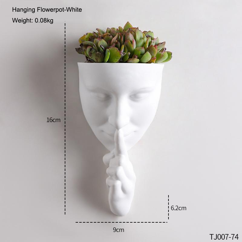

Artistic Face Shaped Wall Mounted Flower Pot Creative Wall Decoration Suitable for Green Plant and Flower Placement Field Gift