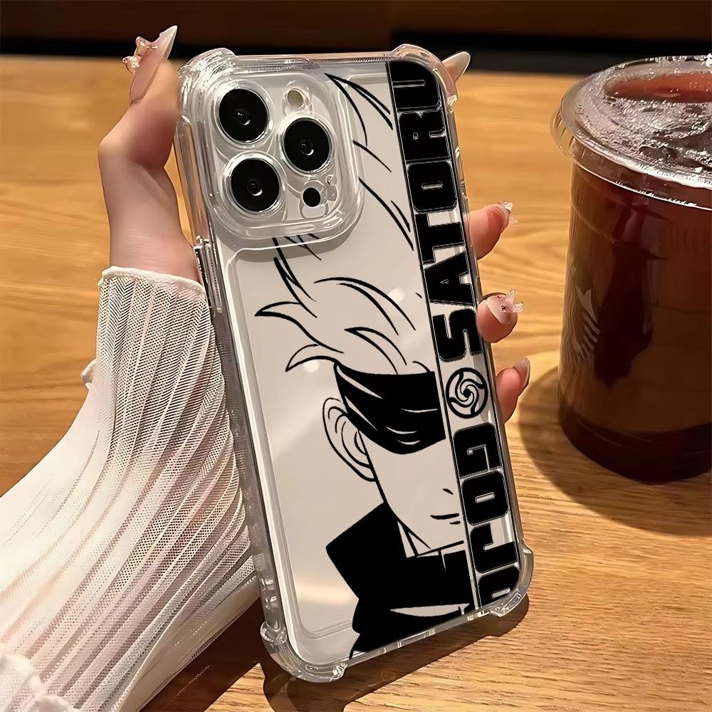 Anime Jujutsu Kaisen Gojo Pouzdro na telefon Pro iPhone 17 Air 16 e 15 14 13 12 11 Pro Max Plus Mini SE 2020 2022 Nárazuvzdorné pouzdro