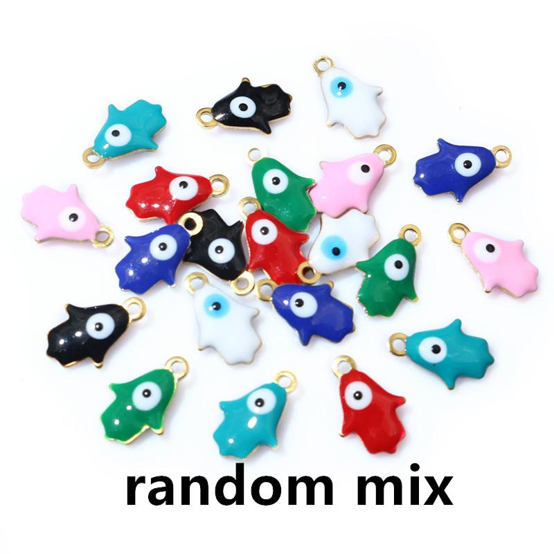 20pcs 8.5x6mm Enamel Evil Eyes Ball Charms Pendant Small DIY Jewelry Making Accessories Findings for Necklace Bracelet Earrings