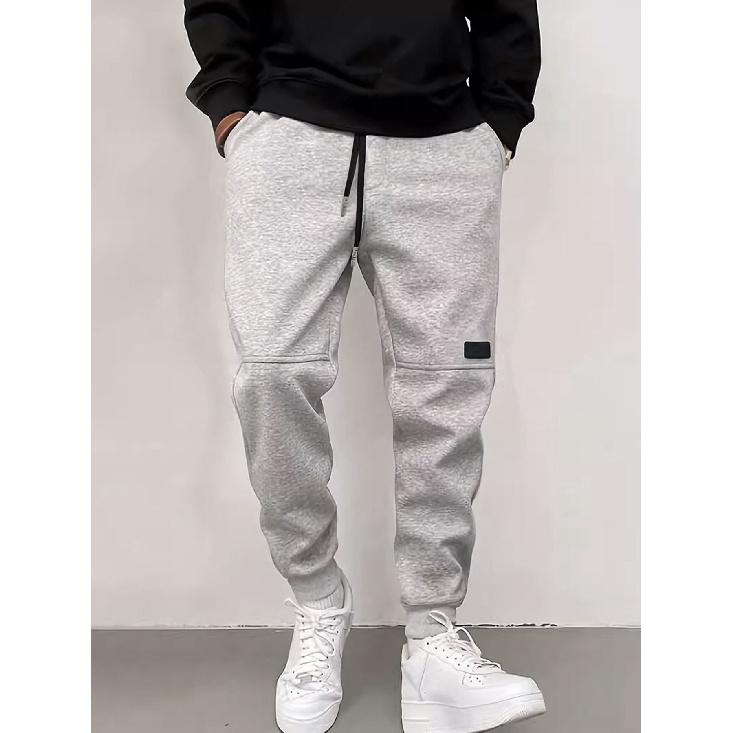 Men'S New Solid Color Sweat Pants Trend Retro Casual Drawstring Pants Male