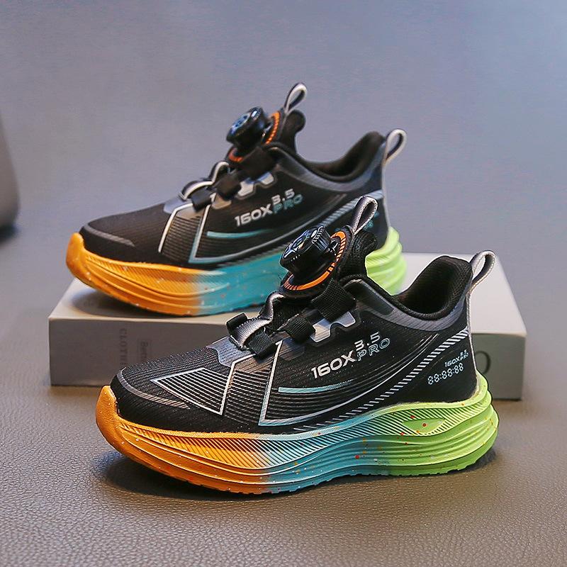 Children's Sports Shoes Breathable Boys' Running Shoes Spring and Autumn New Ins Mesh Shoes Shock-absorbing Soft-soled Boys' Casual Shoes