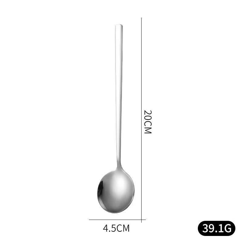 Drian 304 Stainless Steel Korean Style Round Head Spoons (3-Pack)