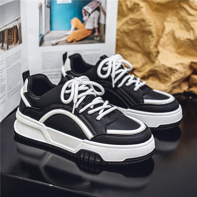 Men's shoes autumn original niche versatile casual board shoes student running sports thick sole heightening non-slip small white tide shoes