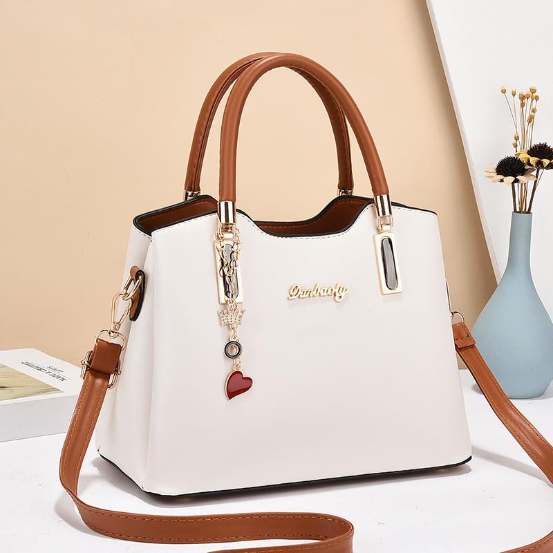 Трансграничная трендовая полиуретановая сумка-тоут для женщин черная красная White Yellow