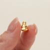 2PiecePack 14/18K Gold Color Plated Rose Flower Charms Pendants for DIY Bracelet Necklace Jewelry Making Accessories