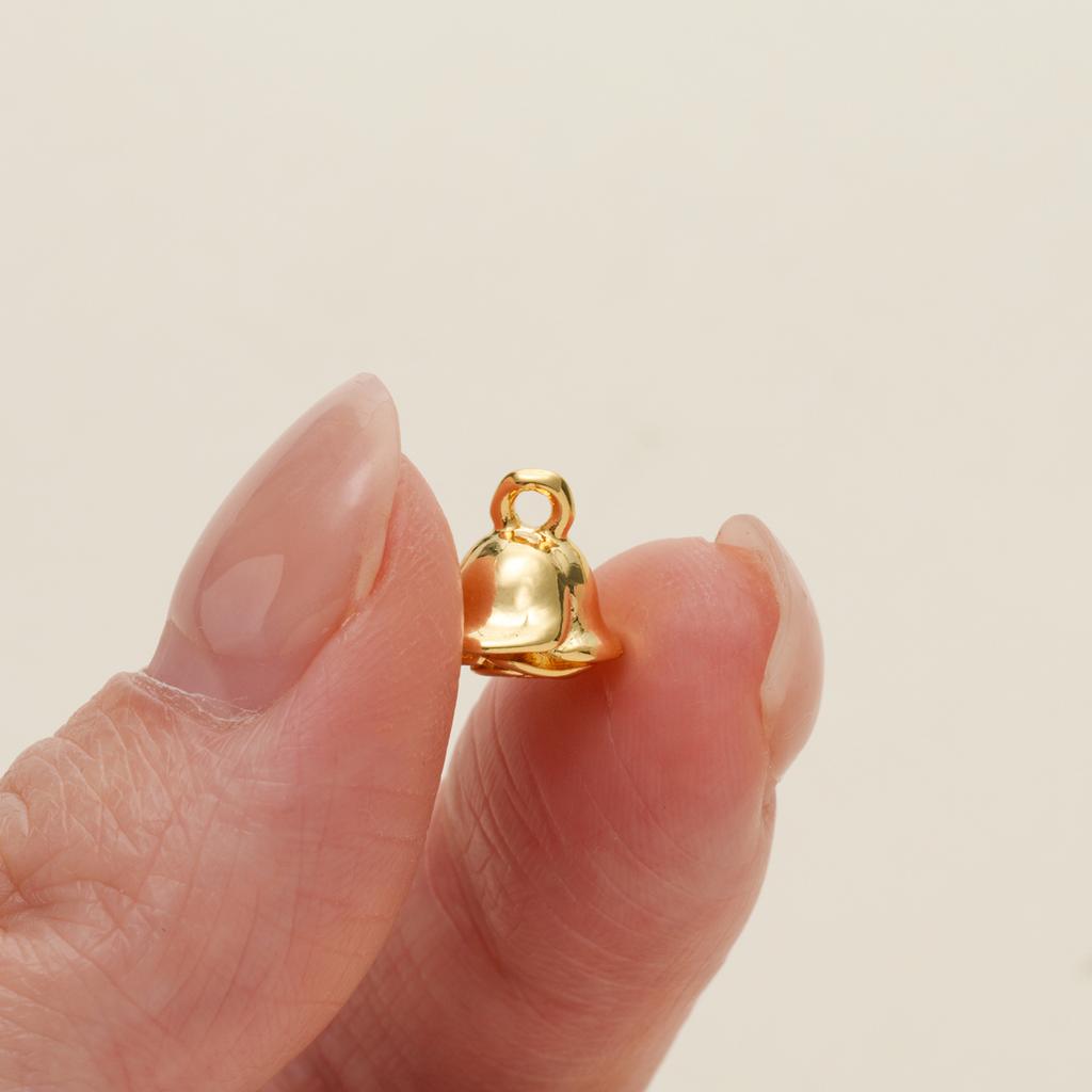 2PiecePack 14/18K Gold Color Plated Rose Flower Charms Pendants for DIY Bracelet Necklace Jewelry Making Accessories