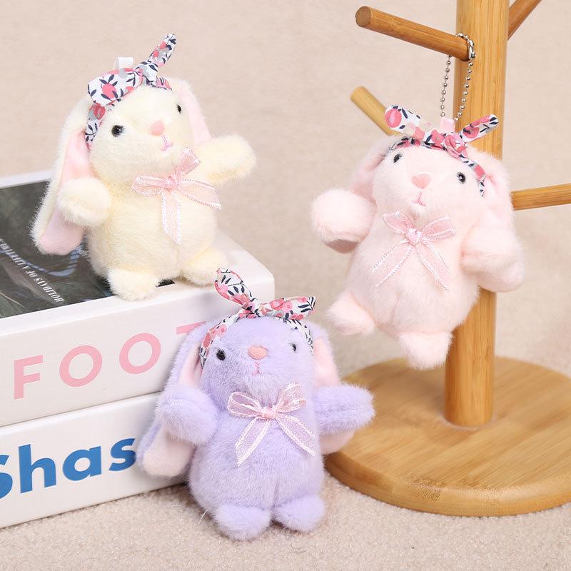 Rabbit Plush Toy Keyring For Bags And Kids Gift With Pp Cotton Filling