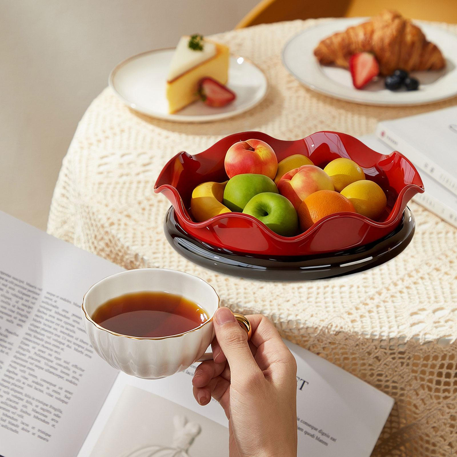 

Вращающийся поднос для подачи закусок, фруктов, конфет для кухни, рабочего стола red
