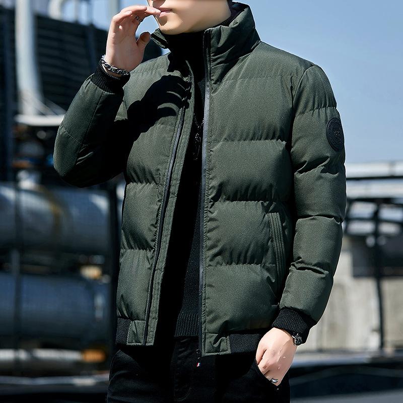 New cotton-padded men's winter velvet thickened student jacket winter cotton-padded jacket men's velvet cotton-padded jacket
