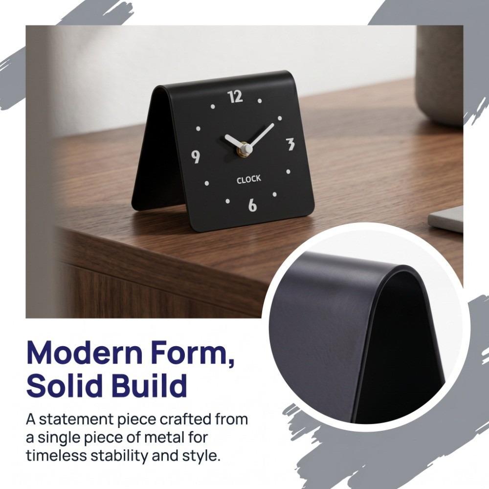 Acrylic Modern Desktop Clock 2.76*3.94in Decorative Table Clock Indoor Clock Bedside Clock  Bedroom чёрный