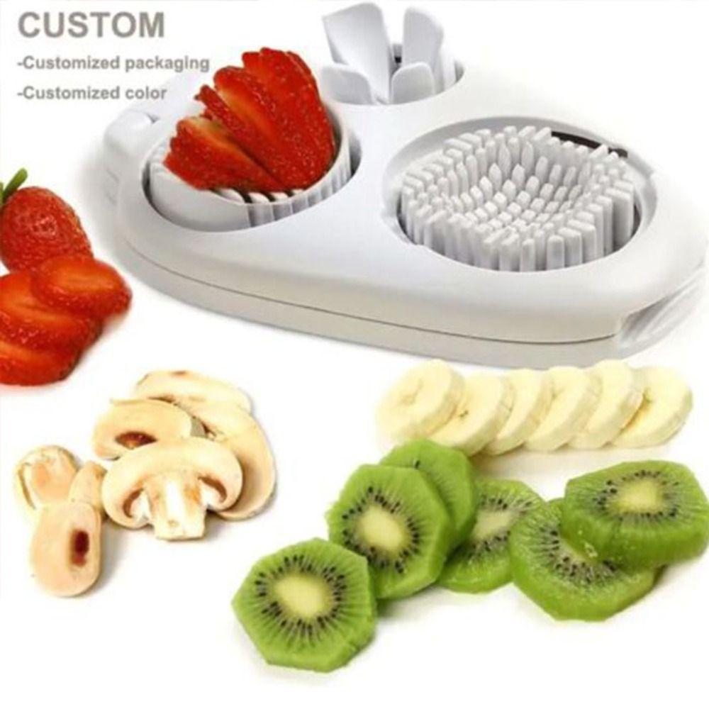 3 in 1 Egg Cutter Manual Kitchen Gadge Portable Fruit Slicing Tool Multifunctional Vegetable Crusher Hard Boiled Eggs