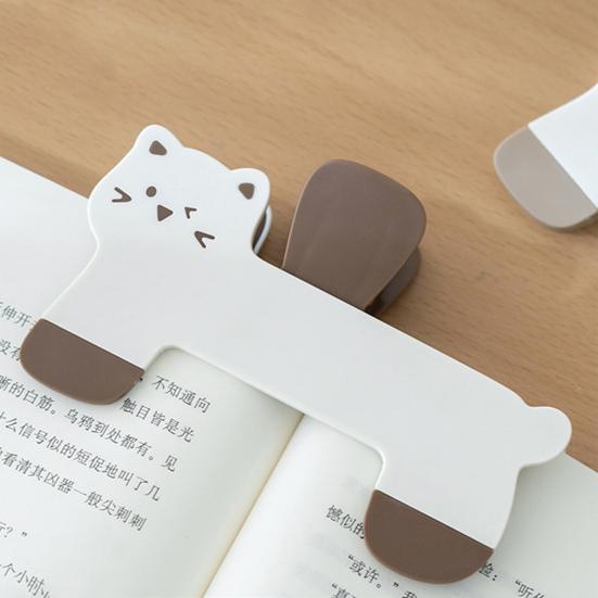 Přenosný držák na stránky Stojan na čtení bez použití rukou Design kočky Klip na knihu pro kuchařky Noty Milovníci knih Studenti VŠ Dárky