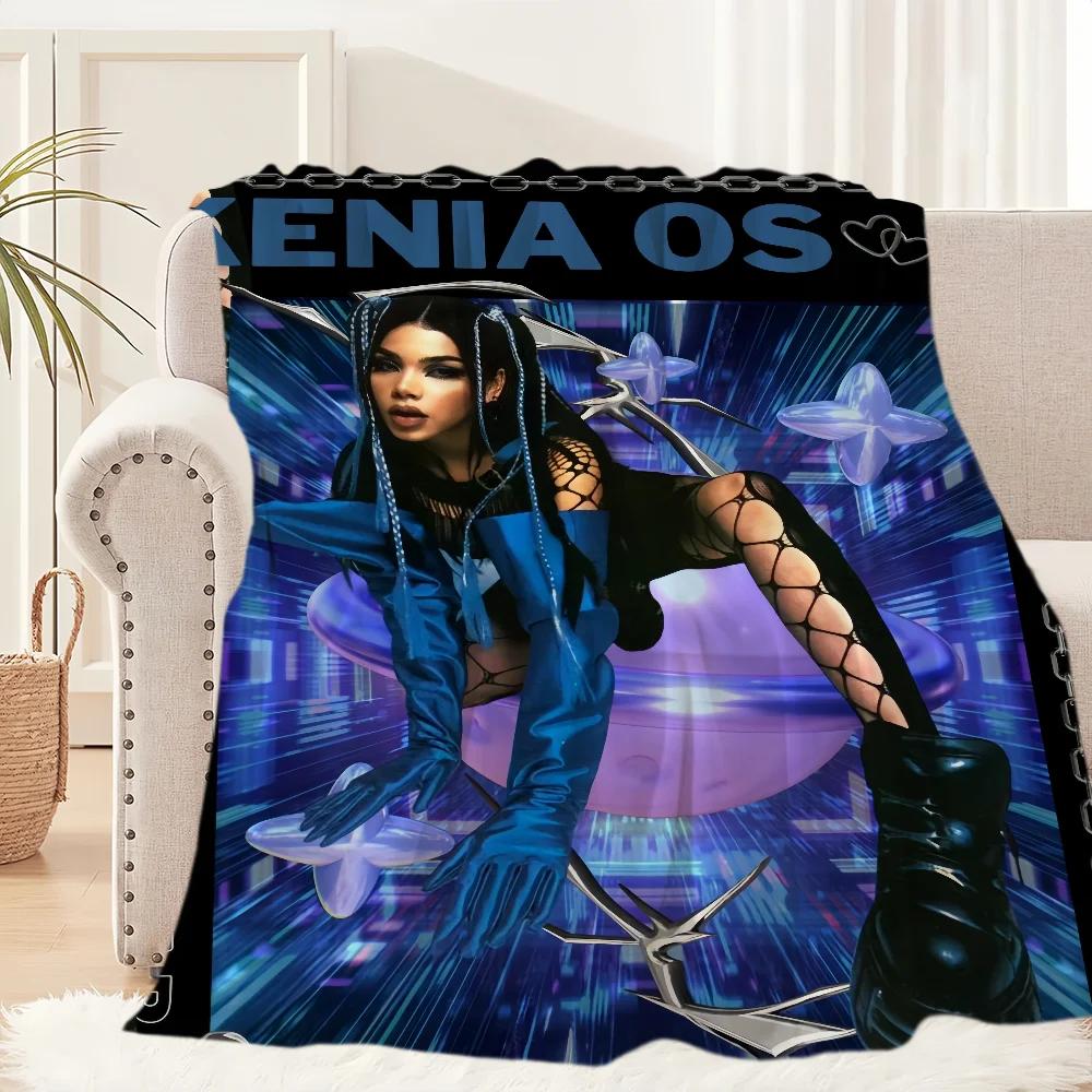 Singer Warm Soft Plush Nap Blankets Sofa k-Kenia for Living Room p-pink Office Bedroom Home A-aura Travel Kid Gift Os Flannel