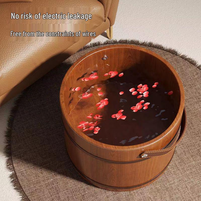 Draagbare Voetenbad Houten Emmer van Cederhout - Voetenbadkuip van Massief Hout